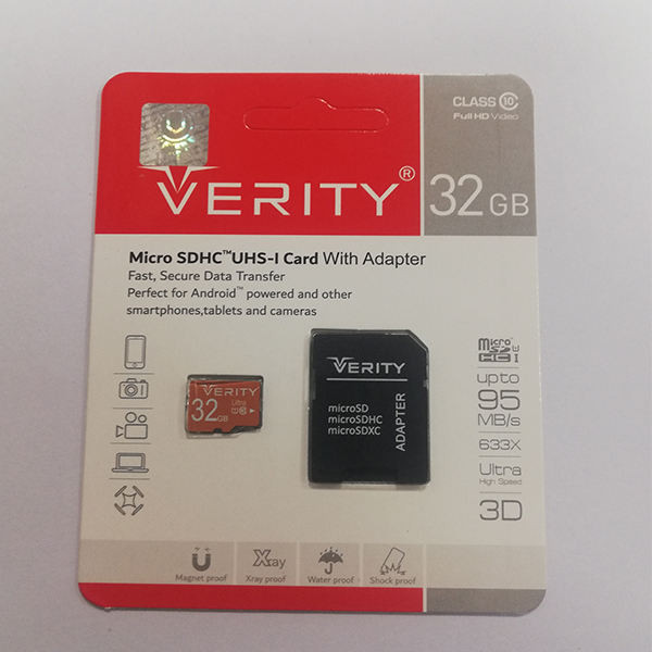 کارت حافظه microSDHC وریتی مدل Ultra کلاس 10 استاندارد UHS-I U1 سرعت 95MBps ظرفیت 32 گیگابایت به همراه آداپتور SD-815211312312